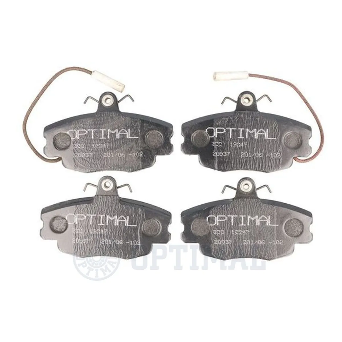 Kit de plaquettes de frein, frein à disque OPTIMAL 12047