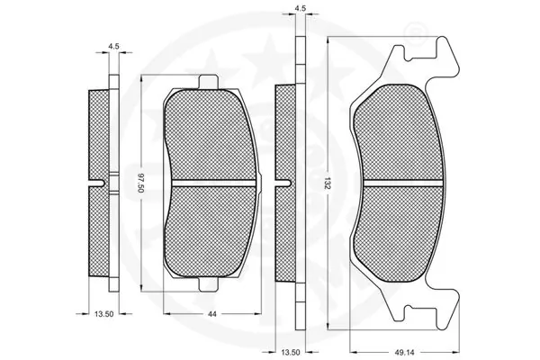 Kit de plaquettes de frein, frein à disque OPTIMAL 9421