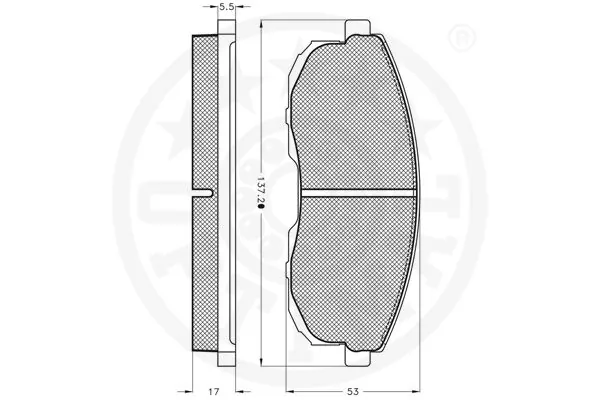 Kit de plaquettes de frein, frein à disque OPTIMAL 9597
