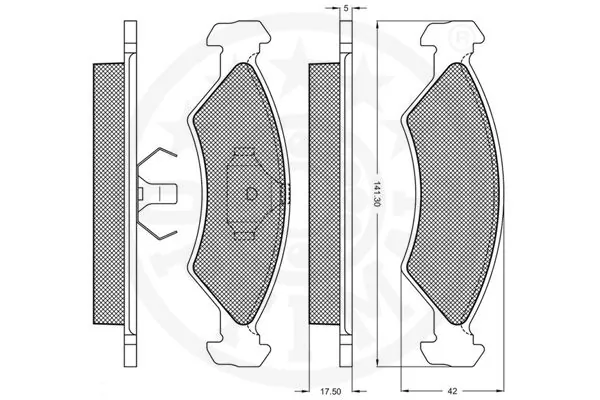 Kit de plaquettes de frein, frein à disque OPTIMAL 9349