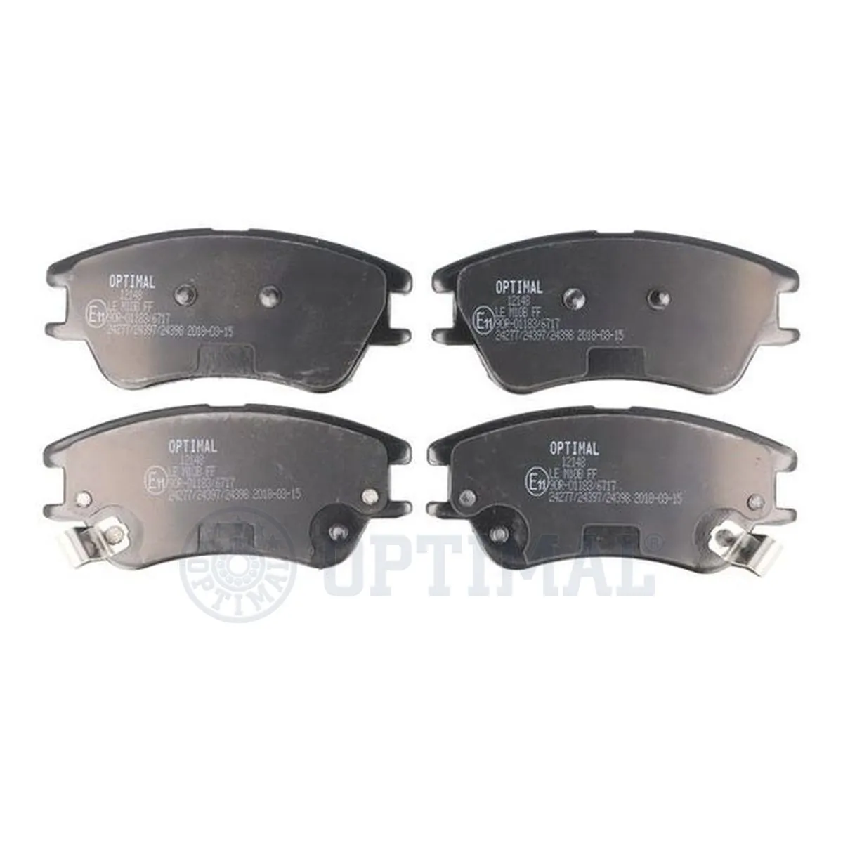 Kit de plaquettes de frein, frein à disque OPTIMAL 12148