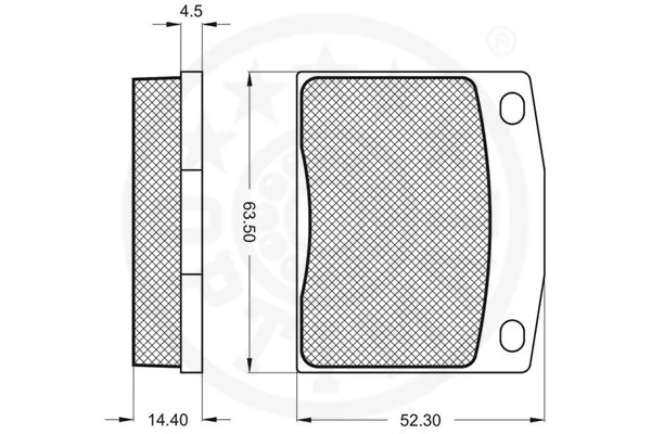 Kit de plaquettes de frein, frein à disque OPTIMAL 9192