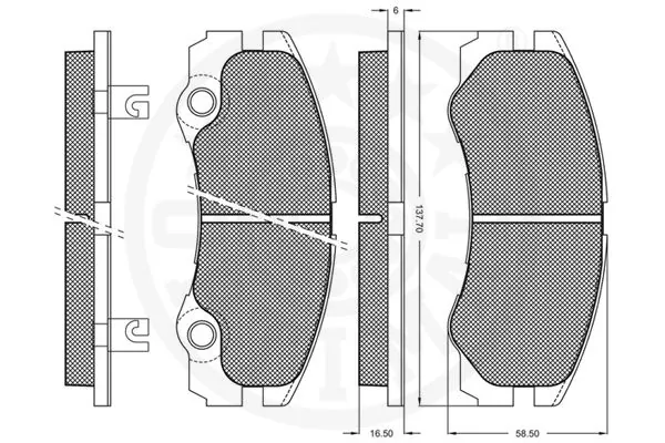 Kit de plaquettes de frein, frein à disque OPTIMAL 10376