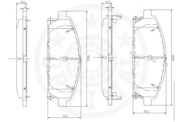 Kit de plaquettes de frein, frein à disque OPTIMAL 12125