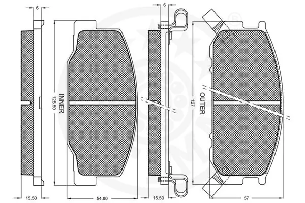 Kit de plaquettes de frein, frein à disque OPTIMAL 9351