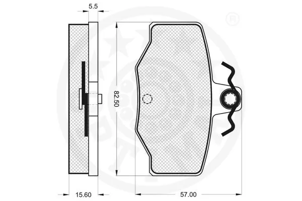 Kit de plaquettes de frein, frein à disque OPTIMAL 10175