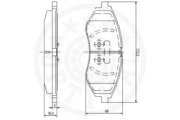 Kit de plaquettes de frein, frein à disque OPTIMAL 12154
