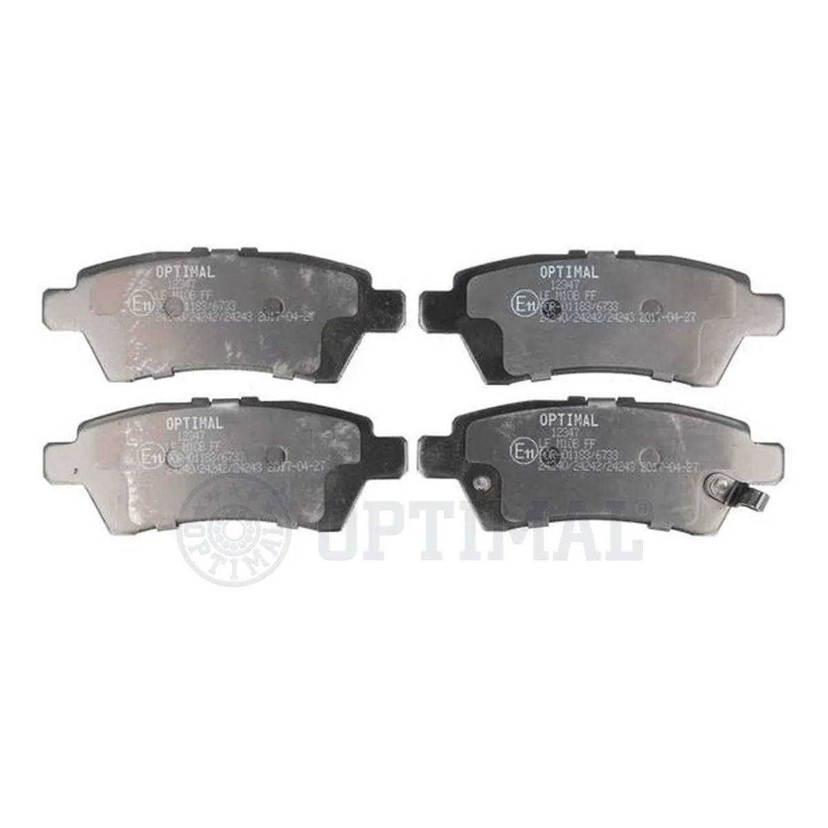 Kit de plaquettes de frein, frein à disque OPTIMAL 12347