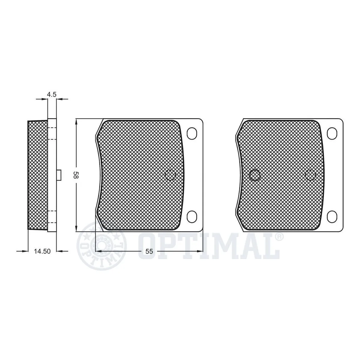 Kit de plaquettes de frein, frein à disque OPTIMAL 9236