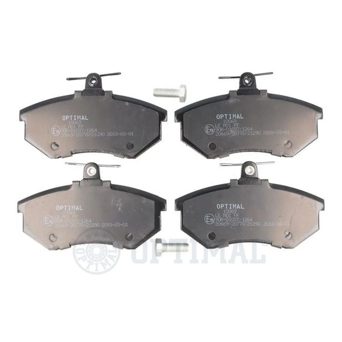 Kit de plaquettes de frein, frein à disque OPTIMAL 10069