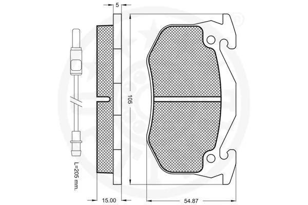 Kit de plaquettes de frein, frein à disque OPTIMAL 9397