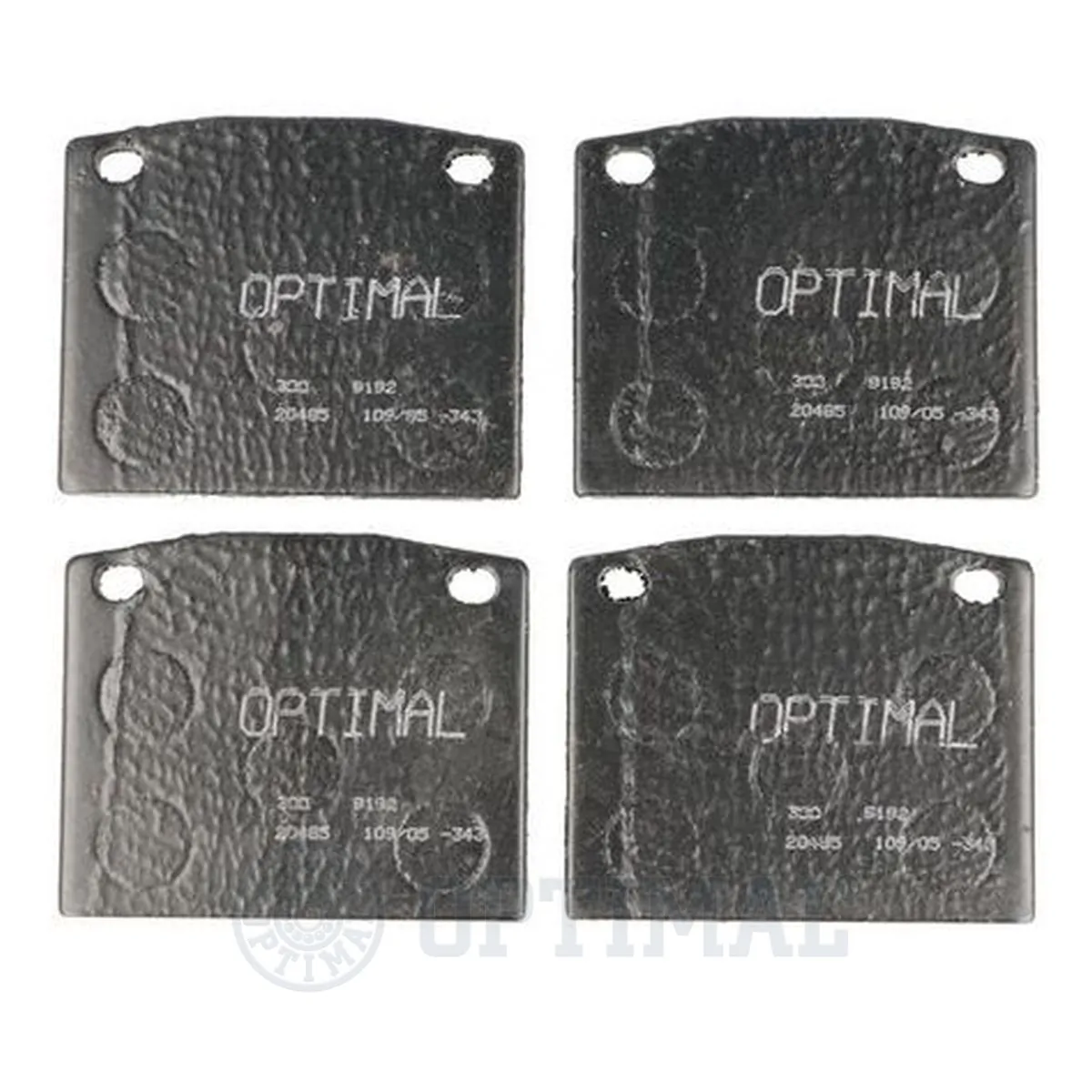 Kit de plaquettes de frein, frein à disque OPTIMAL 9192