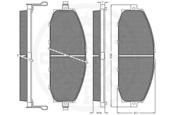Kit de plaquettes de frein, frein à disque OPTIMAL 10346