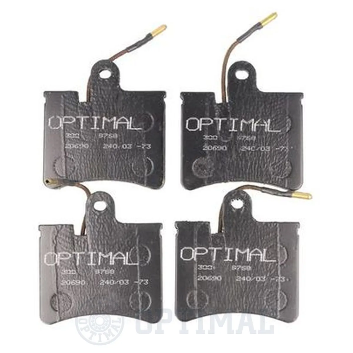 Kit de plaquettes de frein, frein à disque OPTIMAL 9253