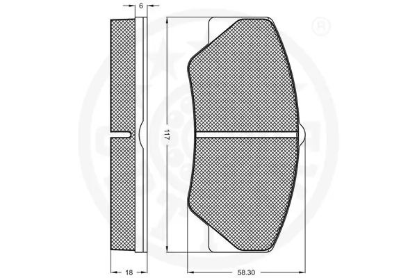 Kit de plaquettes de frein, frein à disque OPTIMAL 9428