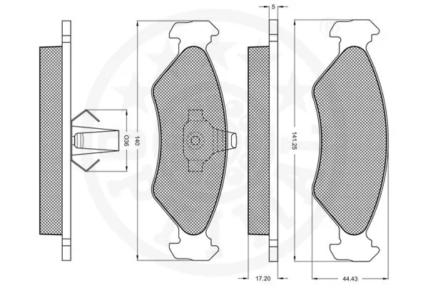 Kit de plaquettes de frein, frein à disque OPTIMAL 10099