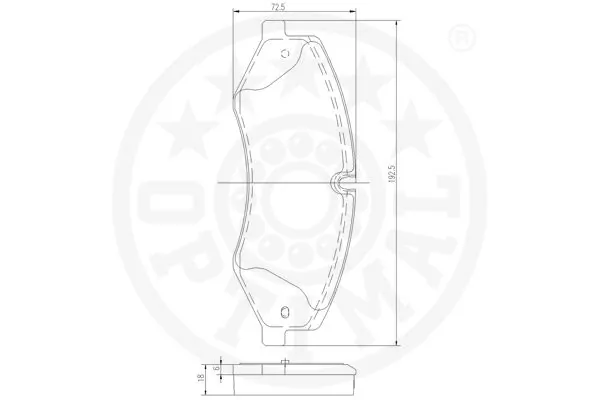 Kit de plaquettes de frein, frein à disque OPTIMAL 12549
