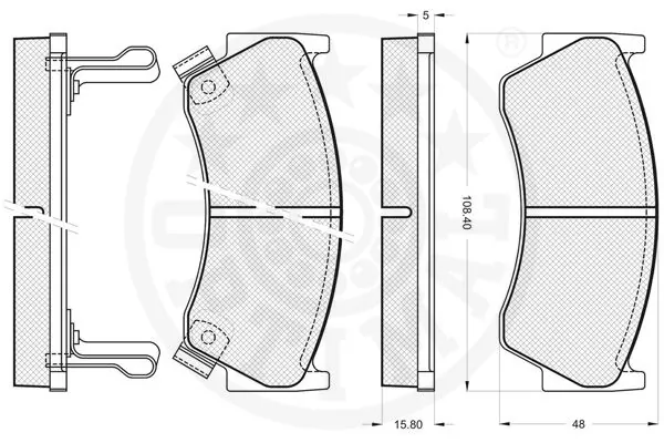 Kit de plaquettes de frein, frein à disque OPTIMAL 10076