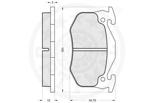 Kit de plaquettes de frein, frein à disque OPTIMAL 9896