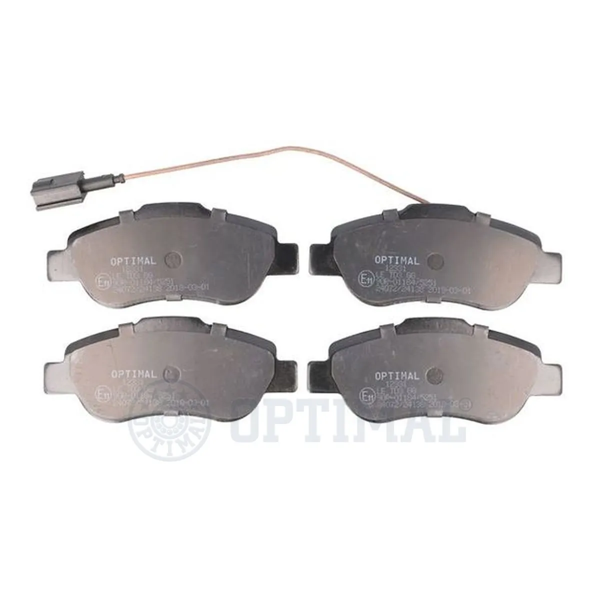 Kit de plaquettes de frein, frein à disque OPTIMAL 12331