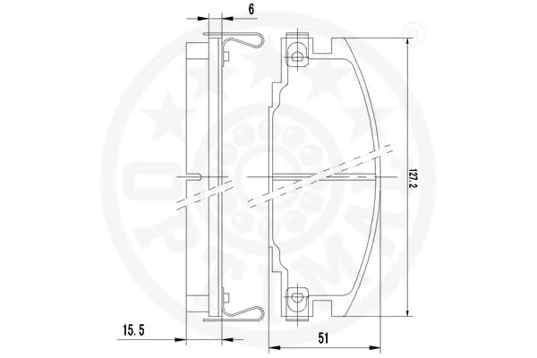 Kit de plaquettes de frein, frein à disque OPTIMAL 9642
