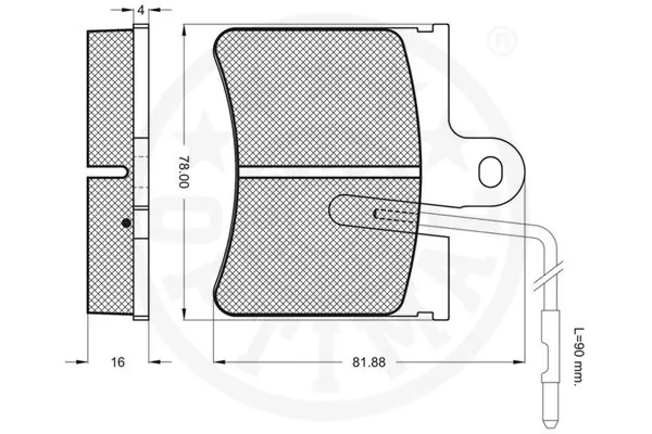 Kit de plaquettes de frein, frein à disque OPTIMAL 9253