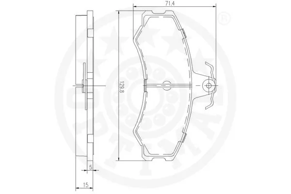 Kit de plaquettes de frein, frein à disque OPTIMAL 12466