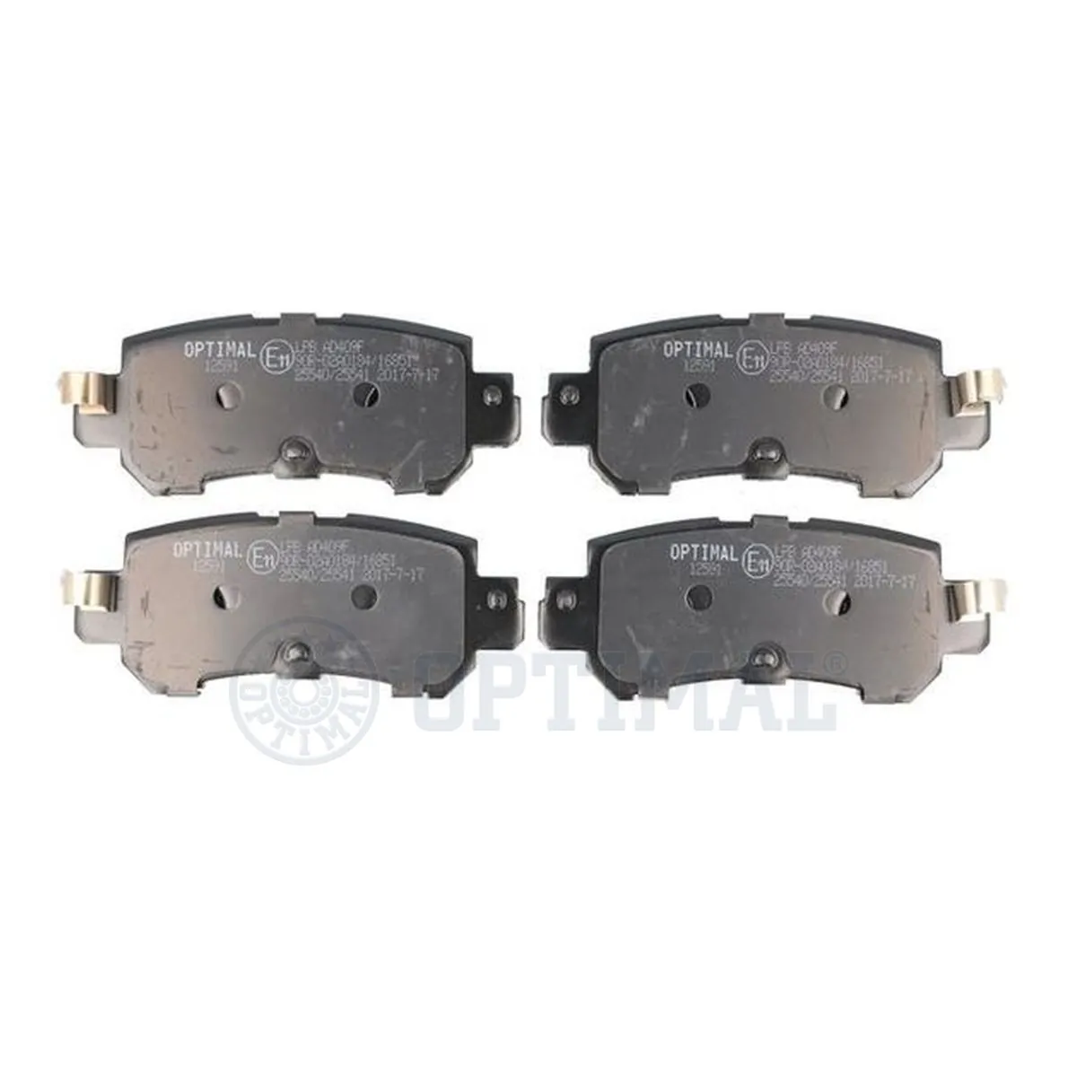 Kit de plaquettes de frein, frein à disque OPTIMAL 12591