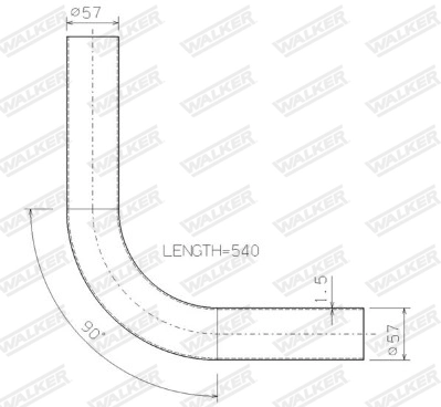 Tuyau d'échappement WALKER 07021