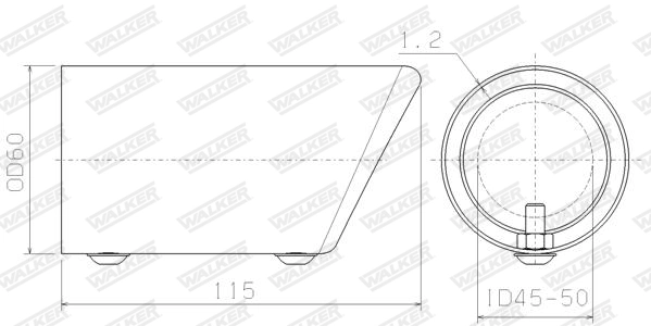 Déflecteur de sortie d´échappement WALKER 10681