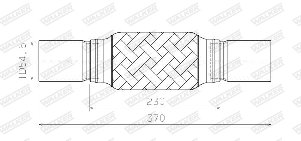 Tube ondulé, système d'échappement WALKER 10412