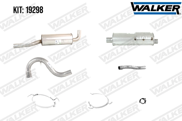 Silencieux arrière WALKER 19298
