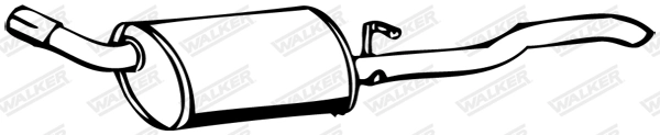 Silencieux arrière WALKER 70304