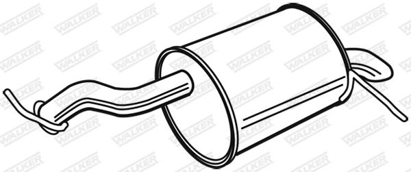 Silencieux arrière WALKER 23107