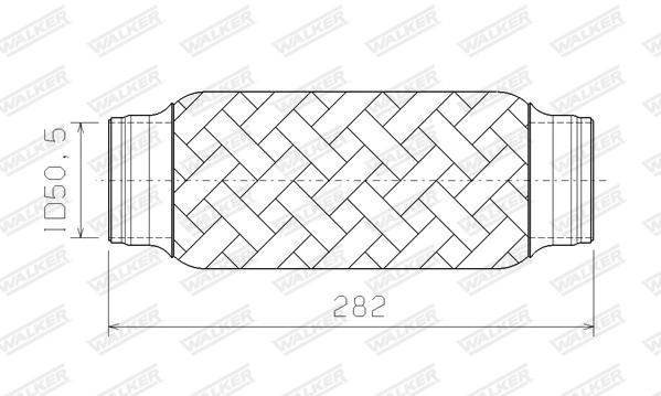 Tube ondulé, système d'échappement WALKER 10386