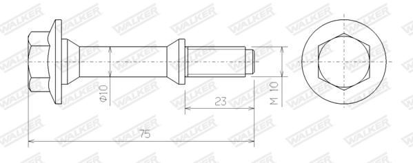 Bolt, exhaust system