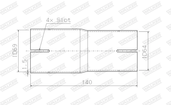 Tuyau d'échappement WALKER 10713