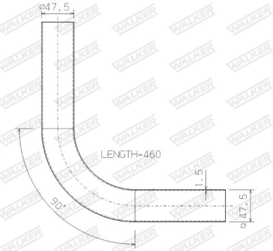 Tuyau d'échappement WALKER 07015