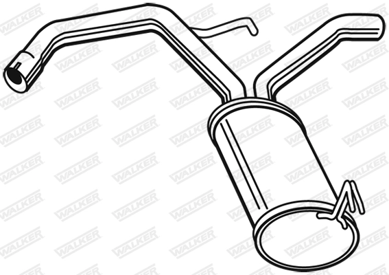 Silencieux arrière WALKER 23093