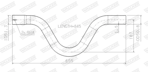 Tuyau d'échappement WALKER 32023