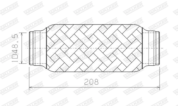 Tube ondulé, système d'échappement WALKER 10384