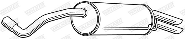 Silencieux arrière WALKER 23333