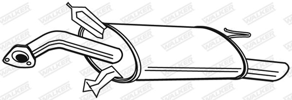 Silencieux arrière WALKER 22577