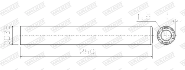 Tuyau d'échappement WALKER 04725