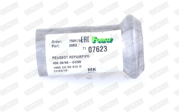 Tuyau d'échappement WALKER 07623