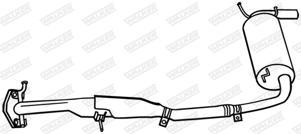 Silencieux arrière WALKER 18847