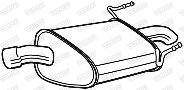 Silencieux arrière WALKER 23033