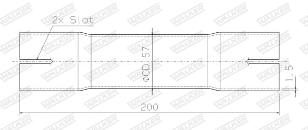 Tuyau d'échappement WALKER 07171