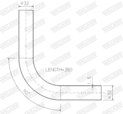 Tuyau d'échappement WALKER 07005
