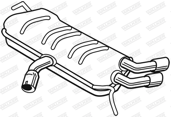 Silencieux arrière WALKER 25129